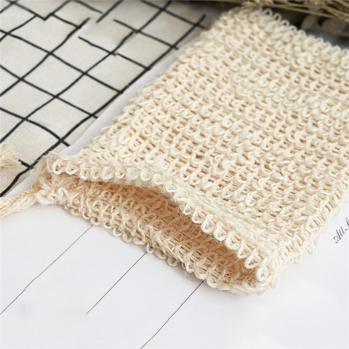 Natural Exfoliating Brushes Sponges Scrubbers Mesh Soap Saver Sisal Bag Pouch Holder For Shower Bath Foaming And Drying Fast DHL Fy7323 G1124