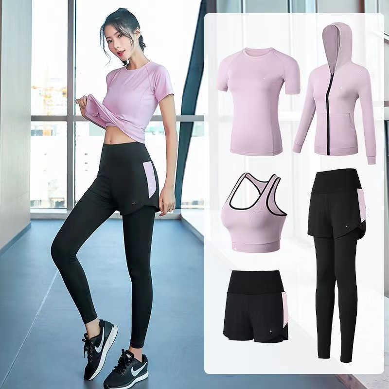 Women Designer Solid Color Yoga Outfit Set 5-piece yogas clothes Naked Feeling Outdoor Outfit Sports Trousers Elastic High Rise Leggings Running Fitness, Pink
Women Designer Solid Color Yoga Outfit Set 5-piece yogas clothes Naked Feeling Outdoor Outfit Sports Trousers Elastic High Rise Leggings Running Fitness, Pink