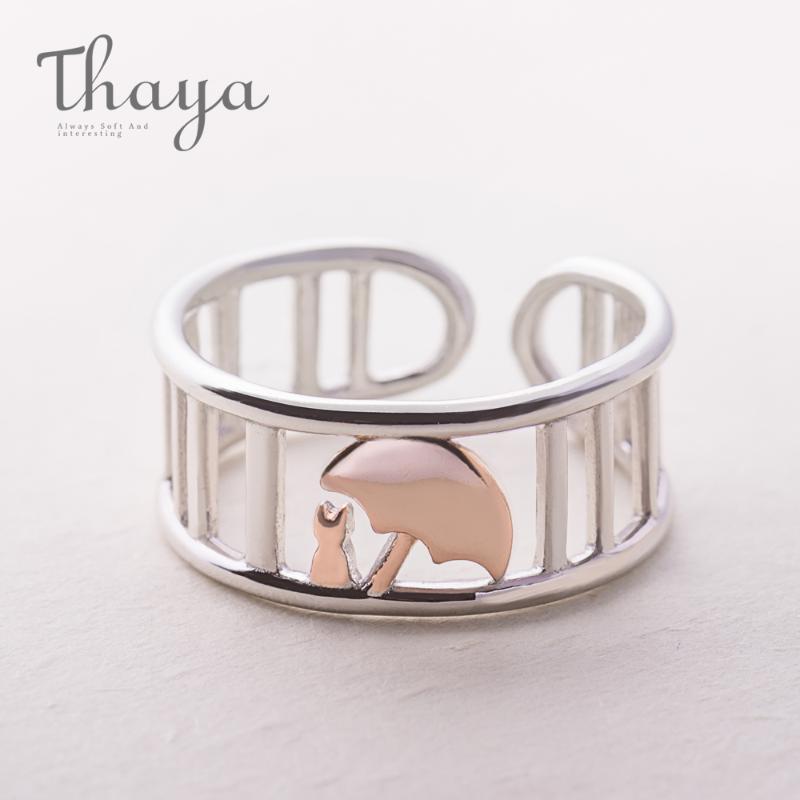 Thaya S925 Silver Rose Gold Umbrella Protect Cat Ring Wedding Bands Roman Column Jewelry Animal Style Finger Ring For Women1
Thaya S925 Silver Rose Gold Umbrella Protect Cat Ring Wedding Bands Roman Column Jewelry Animal Style Finger Ring For Women1