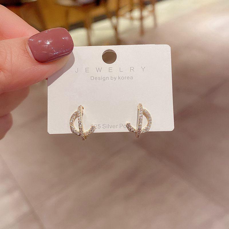 Exquisite Double Semi Circles Stud Earrings Gold Color Micro Paved Cubic Zirconia Earrings Women Jewelry
Exquisite Double Semi Circles Stud Earrings Gold Color Micro Paved Cubic Zirconia Earrings Women Jewelry