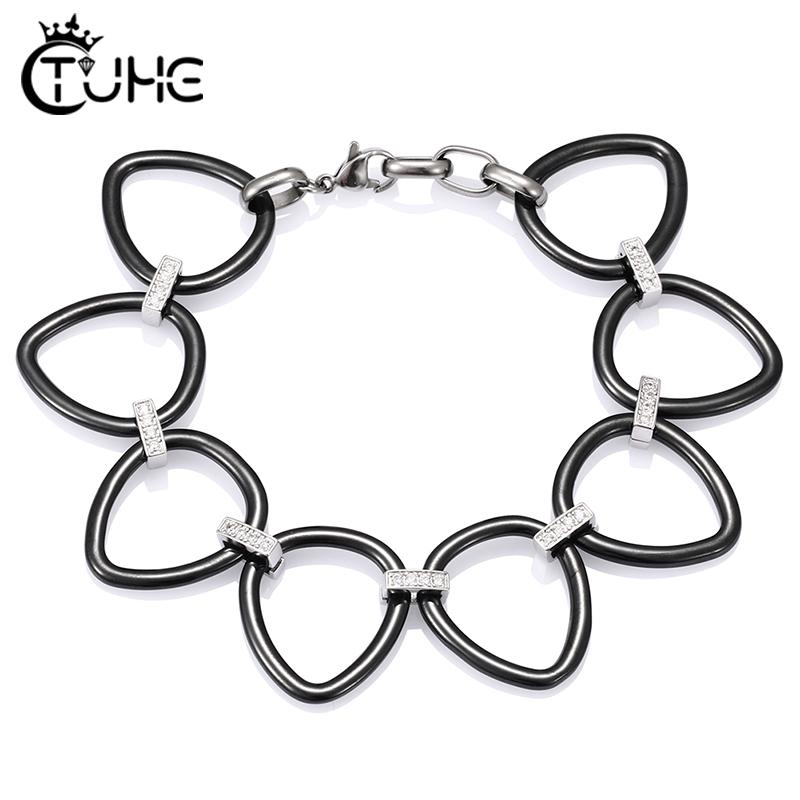 2020 Bracelets Jewelry Couple Bracelet For Women Men Brilliant CZ With Black White Triangle Ceramic Party Unisex Christmas Gifts
2020 Bracelets Jewelry Couple Bracelet For Women Men Brilliant CZ With Black White Triangle Ceramic Party Unisex Christmas Gifts