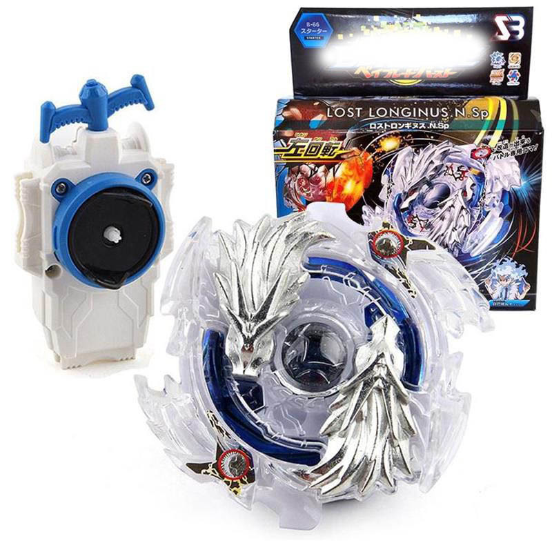Burst B-66 Lost Longinus Luinor .N.Sp With Launcher Juguetes Metal Booster Spinning Top Gyro Starter Toys Battle Fighting Toys 201216