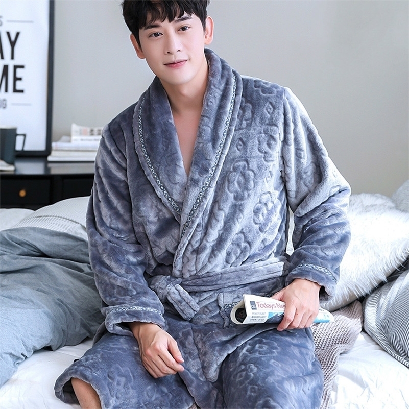 H5950 Men Thick Robes Coral Velvet Fall Winter Bathrobe Male Large Size Long Sleeve Comfortable Soft Sleepwear Flannel Nightwear 201109, Styleb
H5950 Men Thick Robes Coral Velvet Fall Winter Bathrobe Male Large Size Long Sleeve Comfortable Soft Sleepwear Flannel Nightwear 201109, Styleb