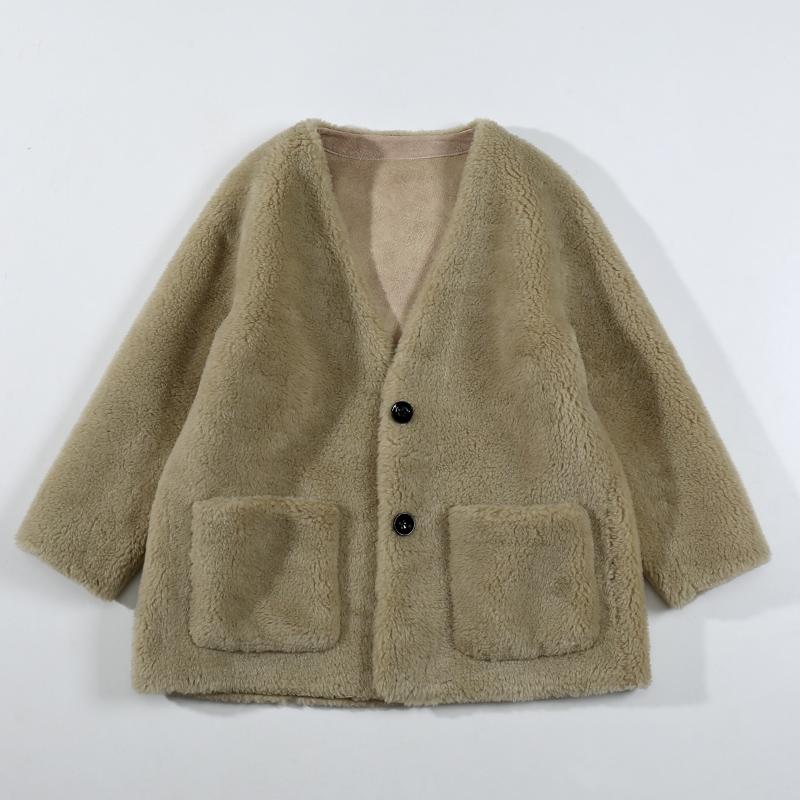 2020 Autumn Winter New Sheep Shearling Coat Female V-neck Grain Lamb Fur Fur Composite Coat, Green
2020 Autumn Winter New Sheep Shearling Coat Female V-neck Grain Lamb Fur Fur Composite Coat, Green