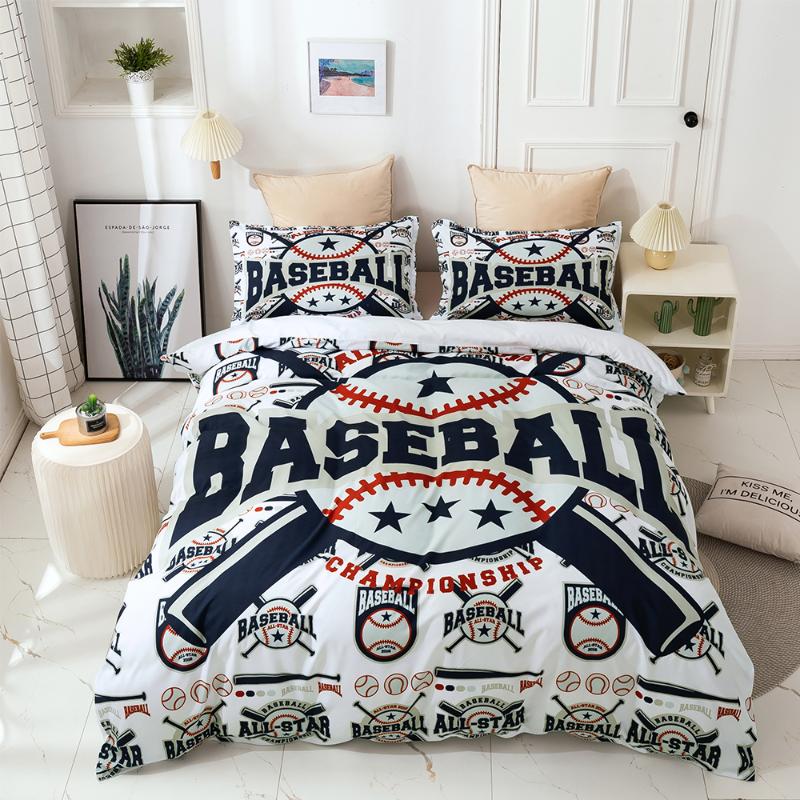 Baseball Printed Black and White Bedding Set Sport Duvet Cover Double King Size Nordic Bed Linen 3D Quilt Boys Gift Bedroom Home
Baseball Printed Black and White Bedding Set Sport Duvet Cover Double King Size Nordic Bed Linen 3D Quilt Boys Gift Bedroom Home