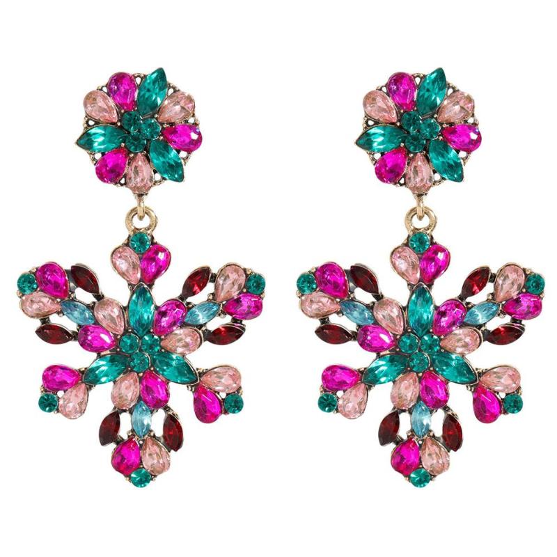 Vintage Multicolors Rhinestone Flowers Dangle Earrings For Women Jewelry Party Show Maxi Statement Earrings Hot Sale
Vintage Multicolors Rhinestone Flowers Dangle Earrings For Women Jewelry Party Show Maxi Statement Earrings Hot Sale