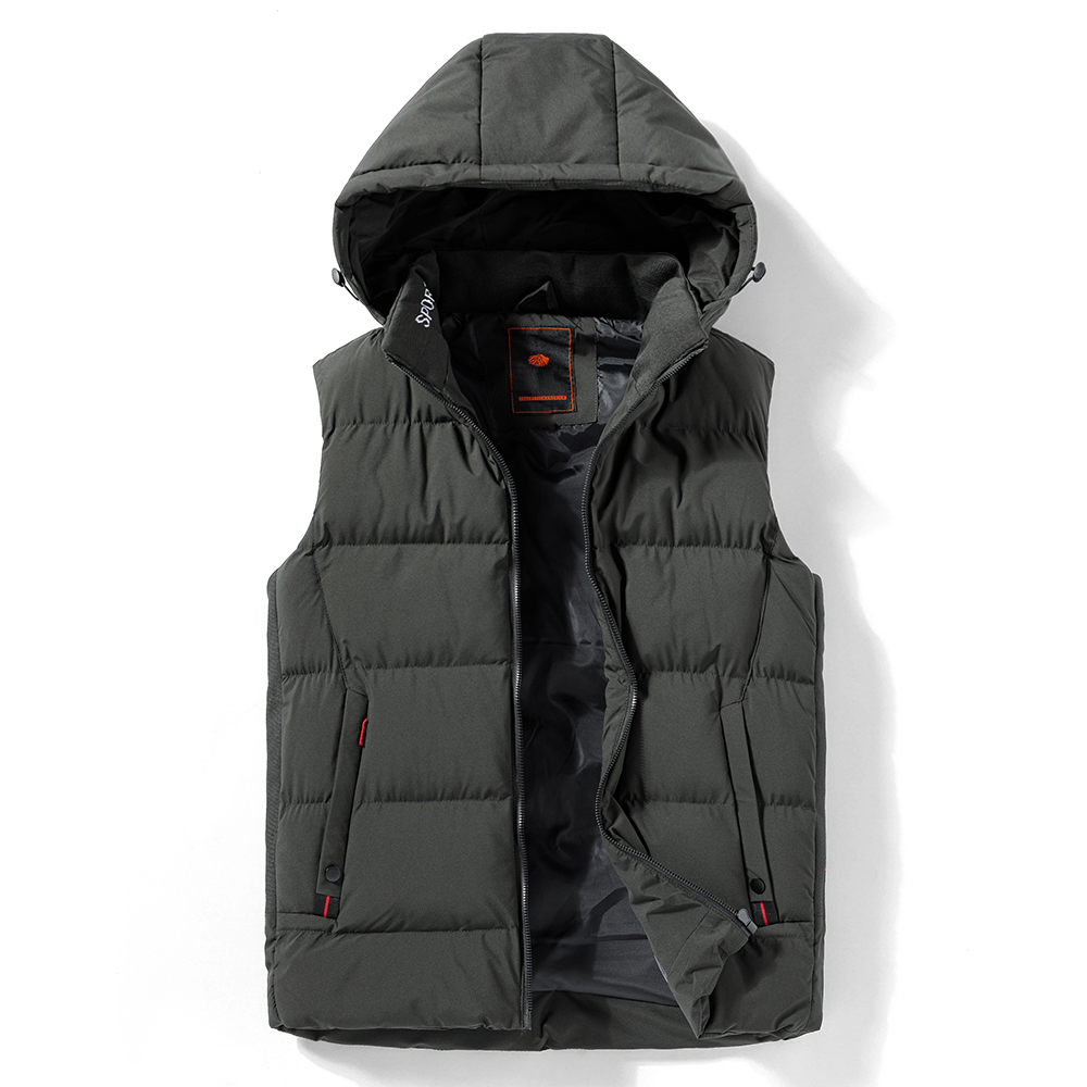 Men Autumn New Ultra-Thin Bio Down Warmth Hooded Waistcoat Vest Men Winter Light Weight Sleeveless Guilted Jacket Waistcoat Men 201216