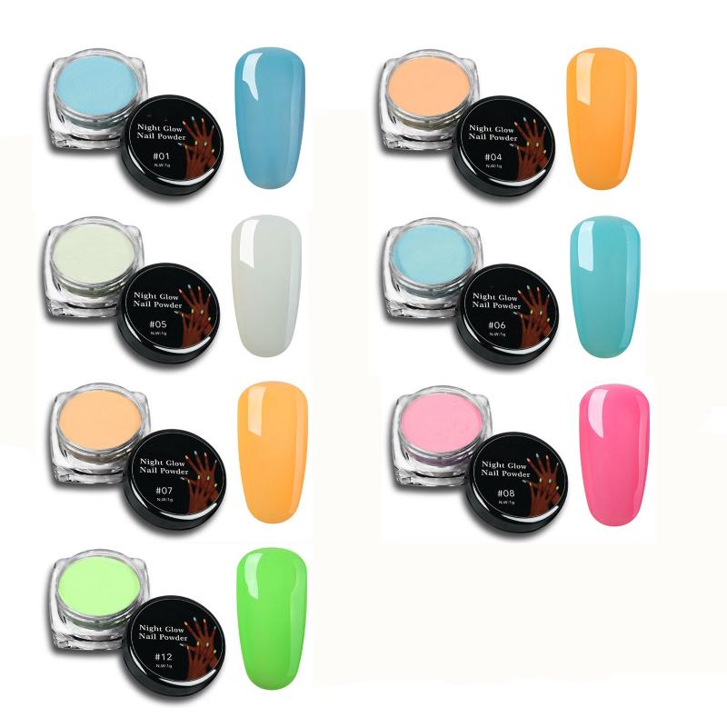 7pcs/lot 1g Luminous Pigment Fluorescent Powder Nail Glitter Glow in the Dark Glitter Phosphor Nail Art Dust Effect Powder
7pcs/lot 1g Luminous Pigment Fluorescent Powder Nail Glitter Glow in the Dark Glitter Phosphor Nail Art Dust Effect Powder