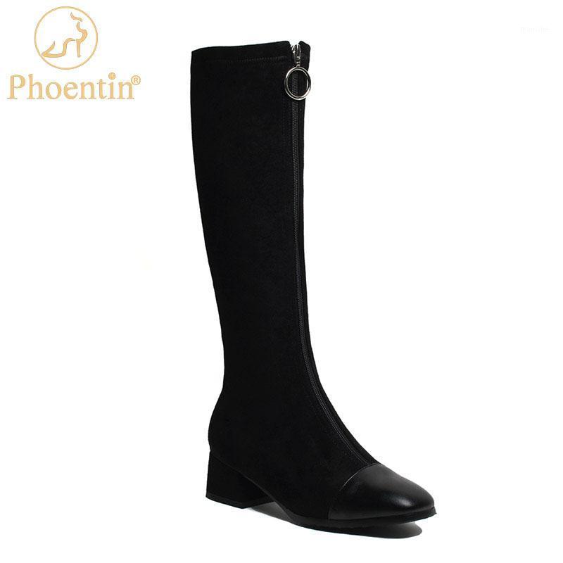 Phoentin Front Zip Knee High Boots Women's Autumn Winter chunky mid heel boot female Long Faux Suede Square Toe shoes FT12771, Black
Phoentin Front Zip Knee High Boots Women's Autumn Winter chunky mid heel boot female Long Faux Suede Square Toe shoes FT12771, Black