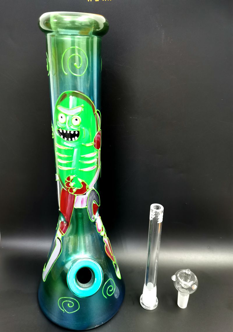 14 inch Creative Electroplate Blue Glass Water Bong Beaker Hookahs Thick Painting Smoking Pipes
14 inch Creative Electroplate Blue Glass Water Bong Beaker Hookahs Thick Painting Smoking Pipes