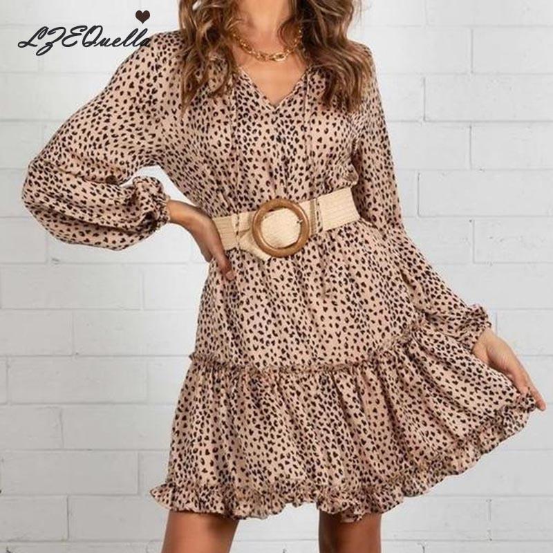 LZEQuella V-Neck Dot Print Mini Dress Women Long Sleeve Spring Summer Ruffles Pleated Boho Dresses Elegant Daily Clothes 2021, Khaki
LZEQuella V-Neck Dot Print Mini Dress Women Long Sleeve Spring Summer Ruffles Pleated Boho Dresses Elegant Daily Clothes 2021, Khaki