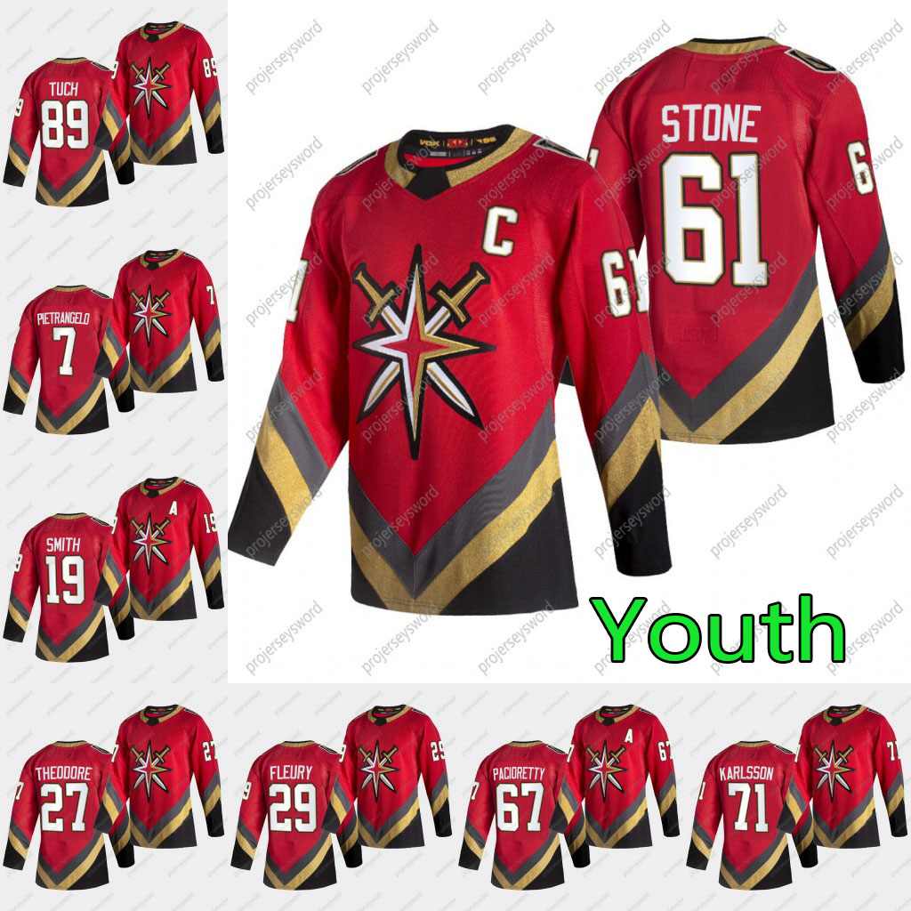 Youth Vegas Golden Knights 2021 Reverse Retro Jersey Reilly Smith Max Pacioretty Mark Stone Alex Pietrangelo Zach Whitecloud Brayden Mcnabb, Black;red
Youth Vegas Golden Knights 2021 Reverse Retro Jersey Reilly Smith Max Pacioretty Mark Stone Alex Pietrangelo Zach Whitecloud Brayden Mcnabb, Black;red