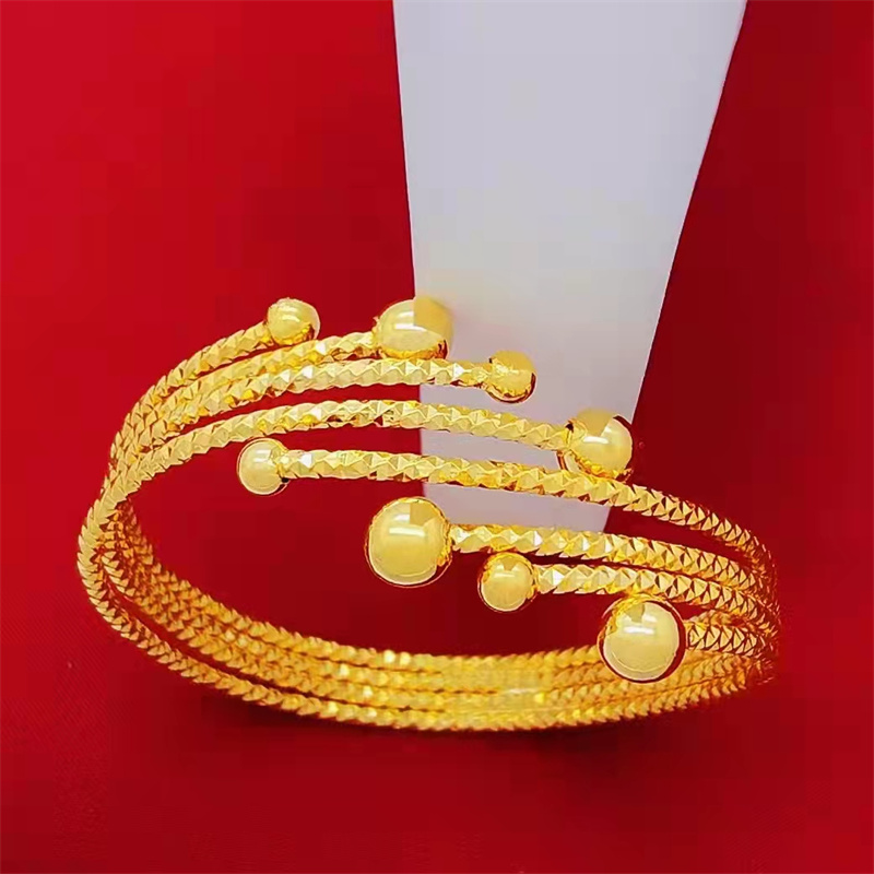 24K Yellow Gold Bracelet For Women bride Cuff open Simple Gold Bangles Jewelry Mother Girlfriend birthday gift
24K Yellow Gold Bracelet For Women bride Cuff open Simple Gold Bangles Jewelry Mother Girlfriend birthday gift