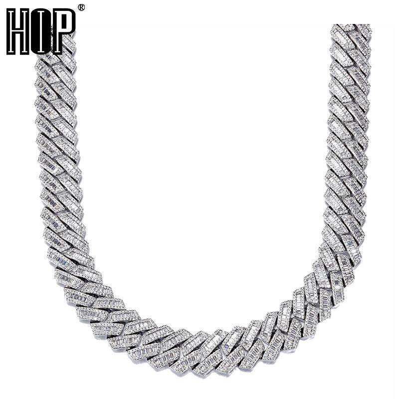 Chains Hip Hop 21MM 3 Row Baguette Prong Cuban Bling Iced Out CZ Setting + Cubic Zirconia Box Buckle Necklace For Men Jewelry
Chains Hip Hop 21MM 3 Row Baguette Prong Cuban Bling Iced Out CZ Setting + Cubic Zirconia Box Buckle Necklace For Men Jewelry