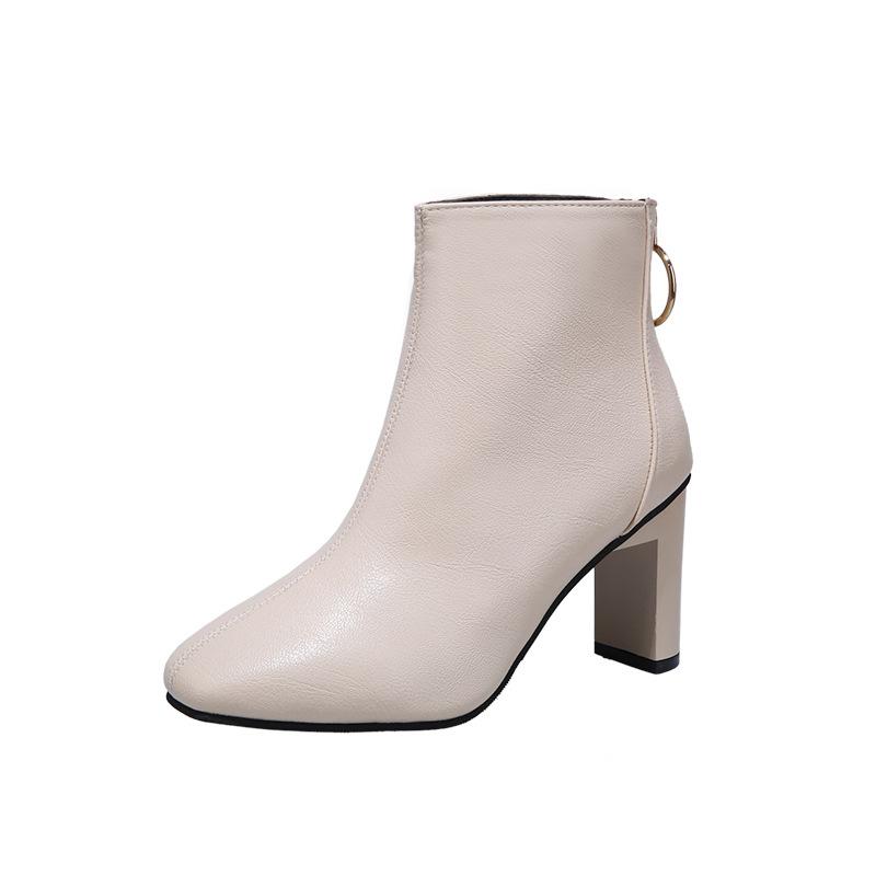 Autumn And Winter European And American Leather Boots Naked Boots Fashion Short Thick Heel Women'S Shoes, Beige
Autumn And Winter European And American Leather Boots Naked Boots Fashion Short Thick Heel Women'S Shoes, Beige