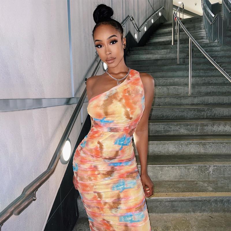 Casual Dresses Hirigin Tie Dye Ruched Single Shoulder Midi Dress Sleeveless Bodycon Sexy Streetwear Party Club Elegant 2022 Summer Clothes, Orange
Casual Dresses Hirigin Tie Dye Ruched Single Shoulder Midi Dress Sleeveless Bodycon Sexy Streetwear Party Club Elegant 2022 Summer Clothes, Orange