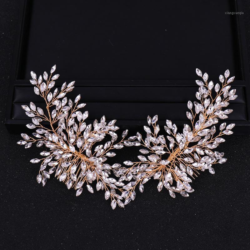 Luxury Handmade Double Rhinestone Hair Combs Bridal Headbands Tiara Floral Crystal Comb Hairband Wedding Accessories Clips & Barrettes, Golden;silver
Luxury Handmade Double Rhinestone Hair Combs Bridal Headbands Tiara Floral Crystal Comb Hairband Wedding Accessories Clips & Barrettes, Golden;silver