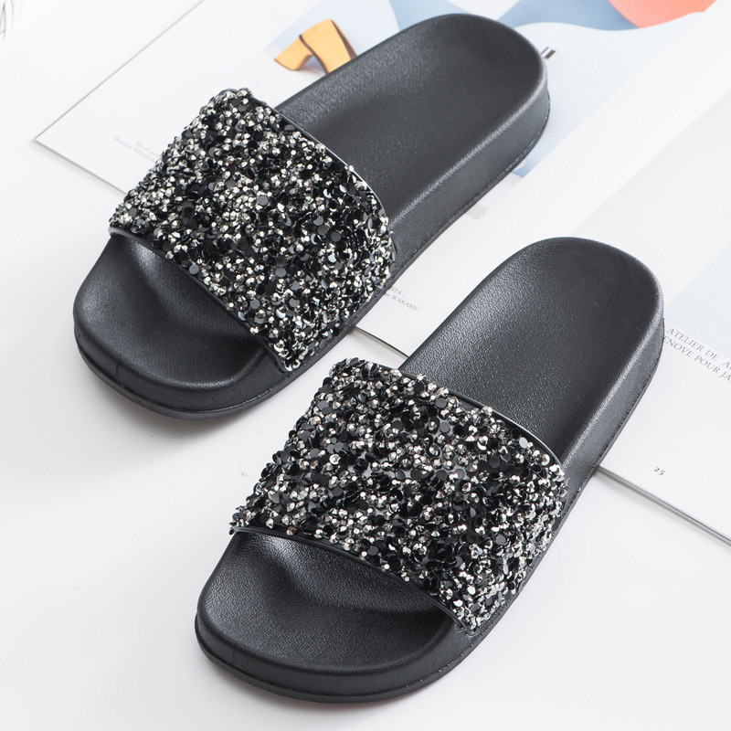 2021 The New Women's Slippers See Batnroom No Sliding Glitter Slides Background Soft Ladies Shoes Gb1s, Black.
2021 The New Women's Slippers See Batnroom No Sliding Glitter Slides Background Soft Ladies Shoes Gb1s, Black.