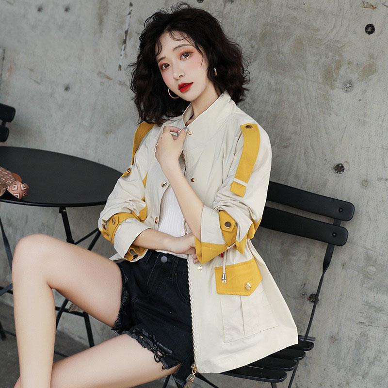 vintage Tooling Windbreaker female 2020 new Spring Autumn Women's Clothing Stand collar Korean Stitching Waist Trench Coat M520, Khaki
vintage Tooling Windbreaker female 2020 new Spring Autumn Women's Clothing Stand collar Korean Stitching Waist Trench Coat M520, Khaki