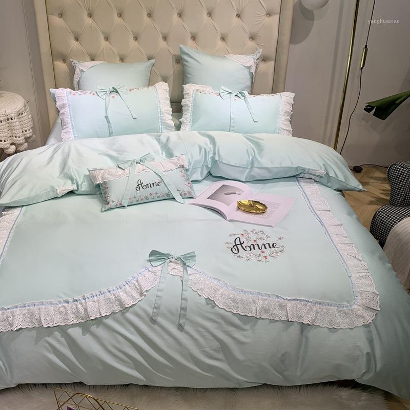 Concise Lace Bedding Set 4-6pcs Princess 100%Cotton Quilt Cover Lovely Girl Gift Pink Green Colorful Bedding Article Fashionable1, Pink - 4pcs
Concise Lace Bedding Set 4-6pcs Princess 100%Cotton Quilt Cover Lovely Girl Gift Pink Green Colorful Bedding Article Fashionable1, Pink - 4pcs