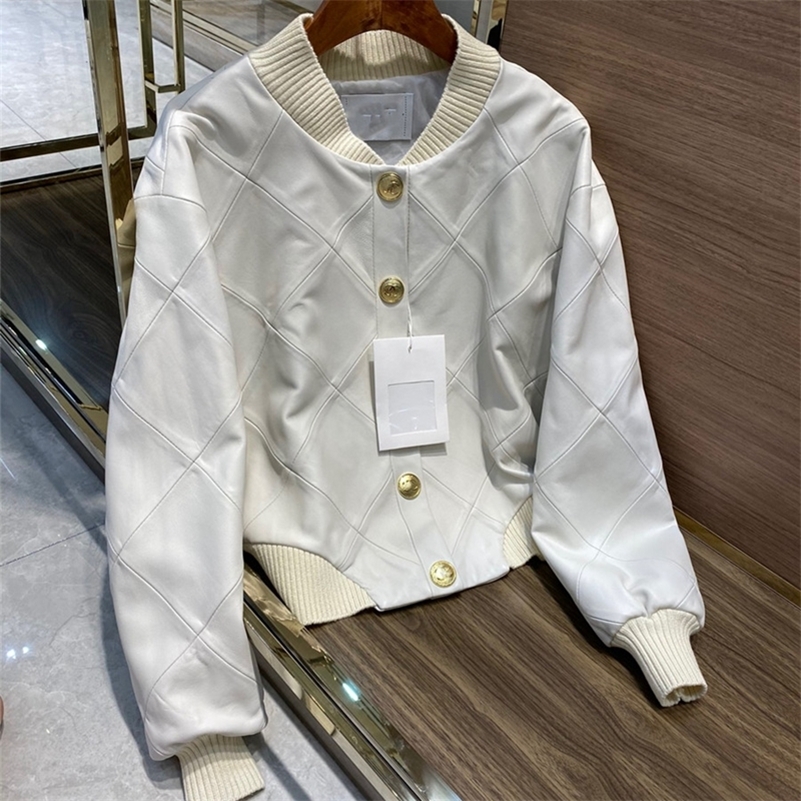 Women Genuine Leather Coat New Fashion Winter Lady Real Sheepskin Jackets Single-breasted High Quality Leather Coats 201226