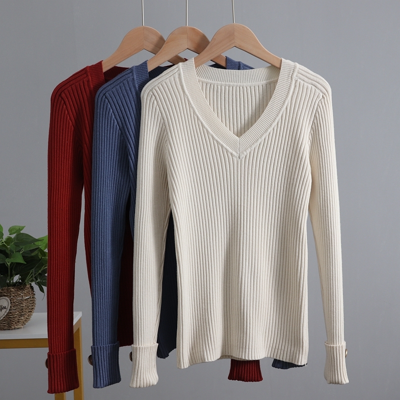 2021 New Basic Autumn Winter Warm Women Thick v Neck Knitted Jumper Top with Button Slim Ribbed Female Pullover Sweater Uo0t, Apricot
2021 New Basic Autumn Winter Warm Women Thick v Neck Knitted Jumper Top with Button Slim Ribbed Female Pullover Sweater Uo0t, Apricot