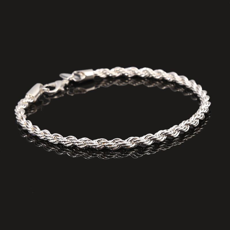 Charm Bracelets Silver Plated Jewelry For Women And Men Fashion Chain Flash Twisted Rope Bracelet
Charm Bracelets Silver Plated Jewelry For Women And Men Fashion Chain Flash Twisted Rope Bracelet