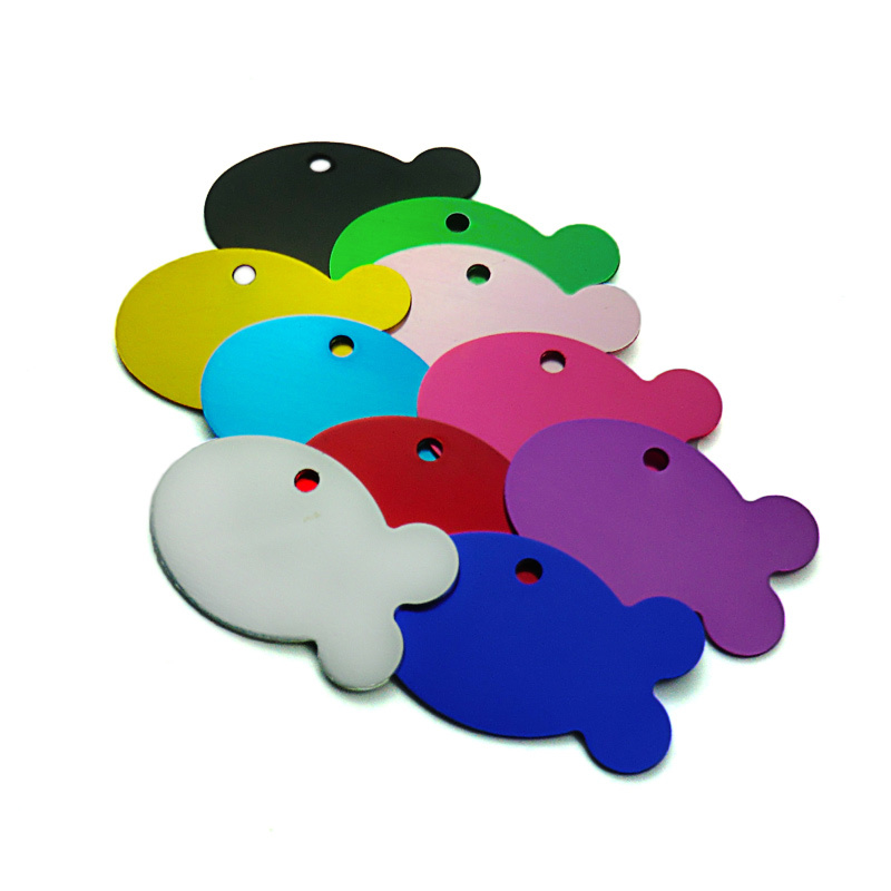 Wholesale 100Pcs Fish Shape Engaved 2 Sides Personalized Dog Name Tags Pet ID Phone Number Address For Dog ID Tags Customized Q1122
Wholesale 100Pcs Fish Shape Engaved 2 Sides Personalized Dog Name Tags Pet ID Phone Number Address For Dog ID Tags Customized Q1122