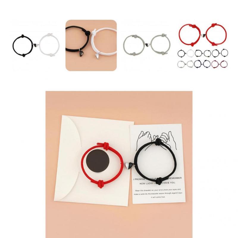 Bangle 2Pcs Attractive Multi-color Corrosion Resistant Delicate Heart Magnetic Hand Chain Couple For Gifts
Bangle 2Pcs Attractive Multi-color Corrosion Resistant Delicate Heart Magnetic Hand Chain Couple For Gifts