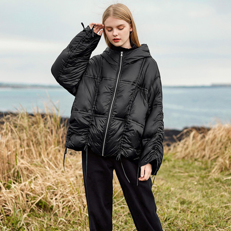 New Oversized Down Coat Women Winter Jacket White Duck Down Parka Female Hooded Loose Warm Overcoat Thick Down Coat 201019