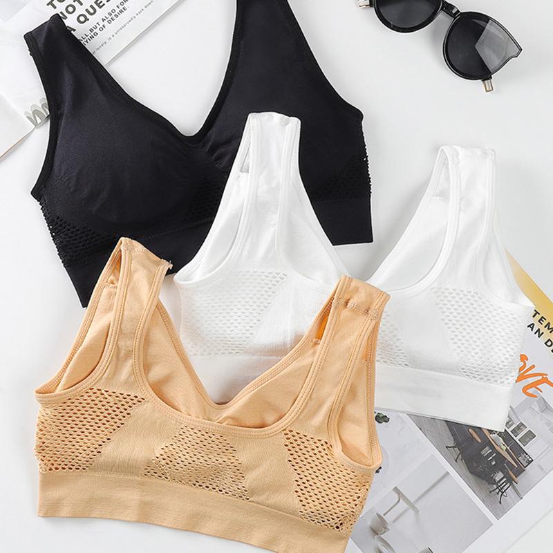 Sports Bra Wanita Sports No Steel Ring Hollow Mesh Vent Bra Set Shockproof Yoga Running Large Underwear For Women, 01
Sports Bra Wanita Sports No Steel Ring Hollow Mesh Vent Bra Set Shockproof Yoga Running Large Underwear For Women, 01