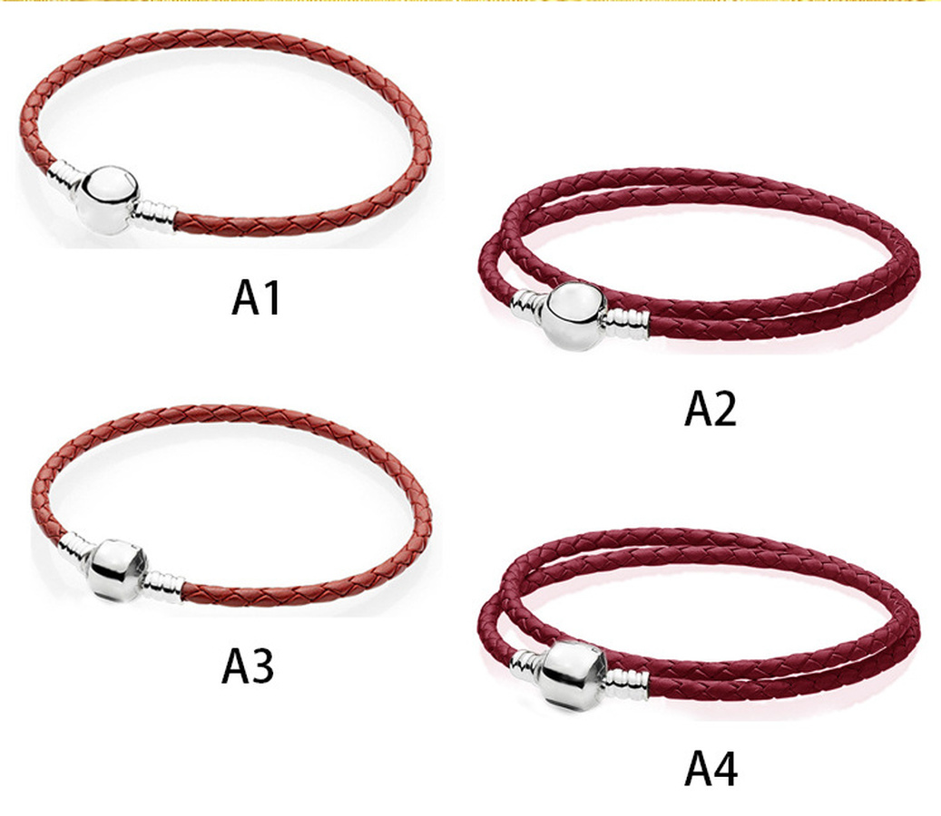 Designer Jewelry 925 Silver Bracelet Charm Bead fit Pandora Classic Red Leather Fashion Temperament Slide Bracelets Beads European Style Cha, Black
Designer Jewelry 925 Silver Bracelet Charm Bead fit Pandora Classic Red Leather Fashion Temperament Slide Bracelets Beads European Style Cha, Black