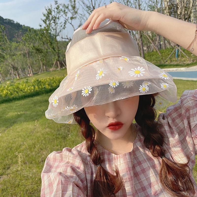 Mesh Lace Daisy Flower Fisherman Hat for Women Little daisies Bucket Fishing Hats Spring Summer UV Protection Caps Streetwear, Khaki
Mesh Lace Daisy Flower Fisherman Hat for Women Little daisies Bucket Fishing Hats Spring Summer UV Protection Caps Streetwear, Khaki