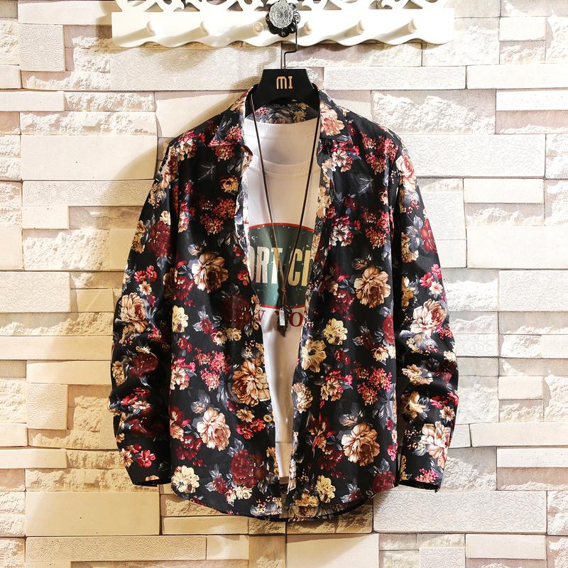 Men's new long-sleeved print shirt Men's fashion casual flower shirt top, 4 colour
Men's new long-sleeved print shirt Men's fashion casual flower shirt top, 4 colour