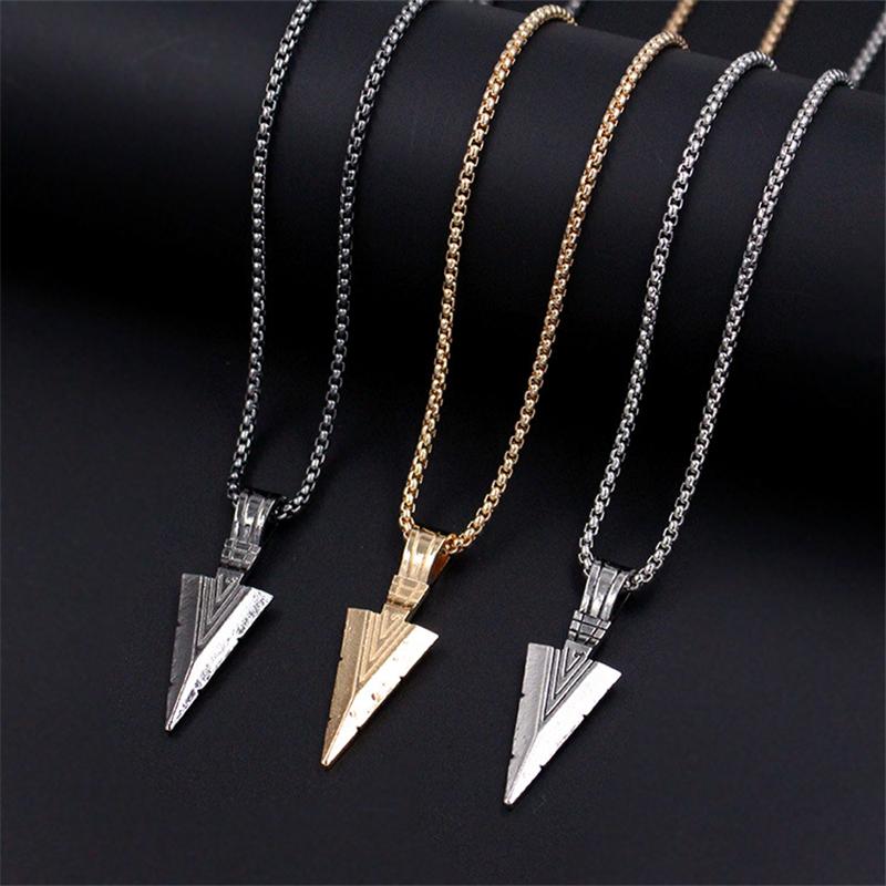 Sale 1PC Punk Striking Men's Vintage Alloy Spearhead Arrowhead Pendant Necklace for Men Chocker Stainless Steel Jewelry
Sale 1PC Punk Striking Men's Vintage Alloy Spearhead Arrowhead Pendant Necklace for Men Chocker Stainless Steel Jewelry