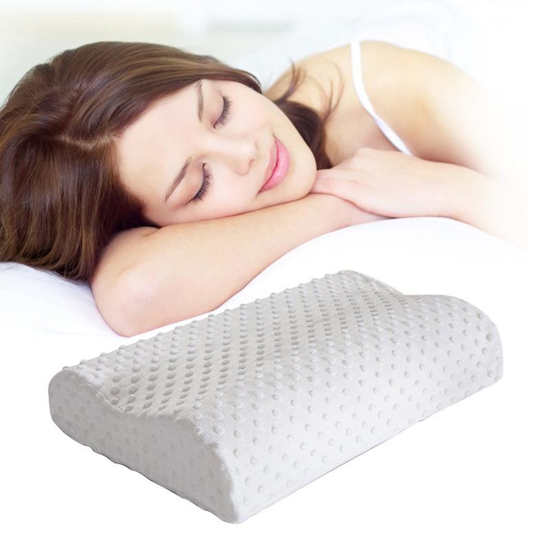 

Pillow Memory Foam Bed Orthopedic For Neck Pain Sleeping With Embroidered Care Cervical Spine Slow Rebound Pillows