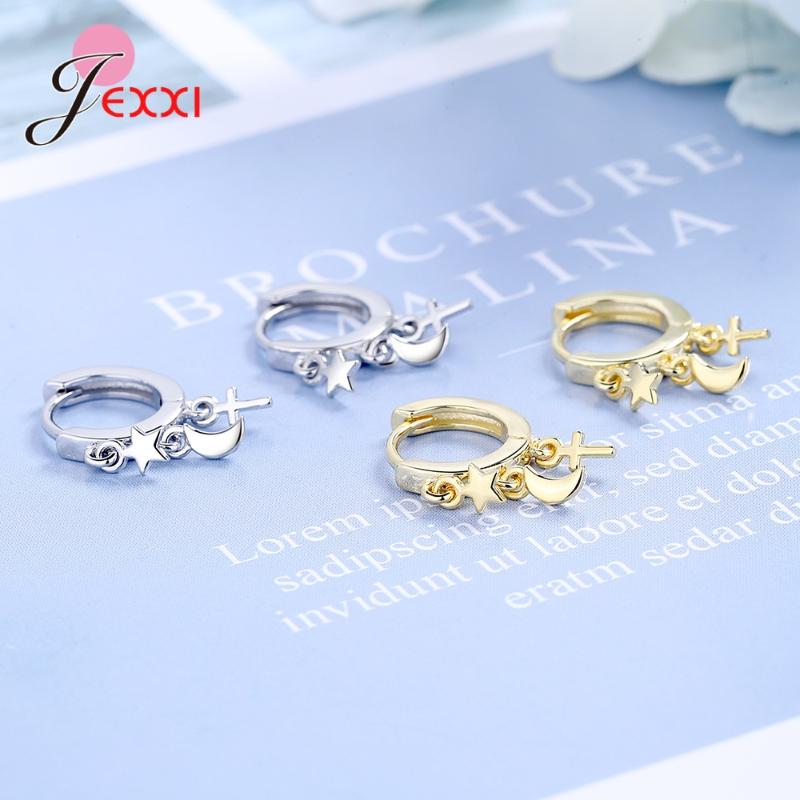 Fashion Simple Star Moon Cross Hoop Earrings Fine Jewelry New Trendy 925 Sterling Silver Earring Women Gifts Party Accessories
Fashion Simple Star Moon Cross Hoop Earrings Fine Jewelry New Trendy 925 Sterling Silver Earring Women Gifts Party Accessories