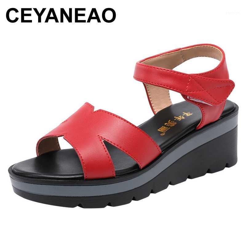CEYANEAO Sandals woman summer heel medium platform large size walking sandals red black white wedges heels1
CEYANEAO Sandals woman summer heel medium platform large size walking sandals red black white wedges heels1