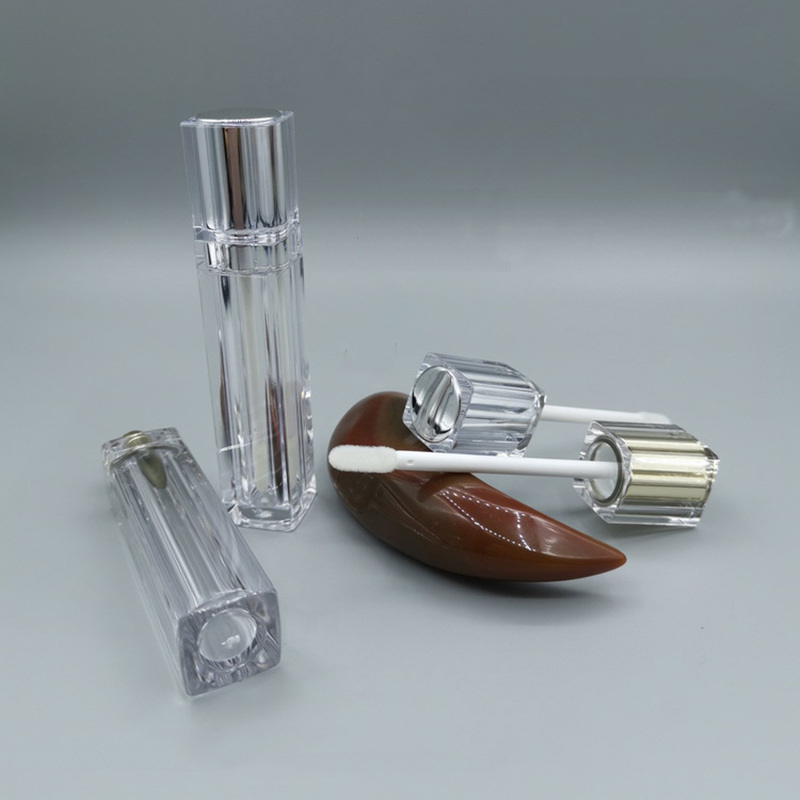 8ml Lipgloss Square Plastic Box Containers Empty Bottles Rose Gold Lipgloss Tube Eyeliner Eyelash Container Mini Lip Gloss Split B5913443