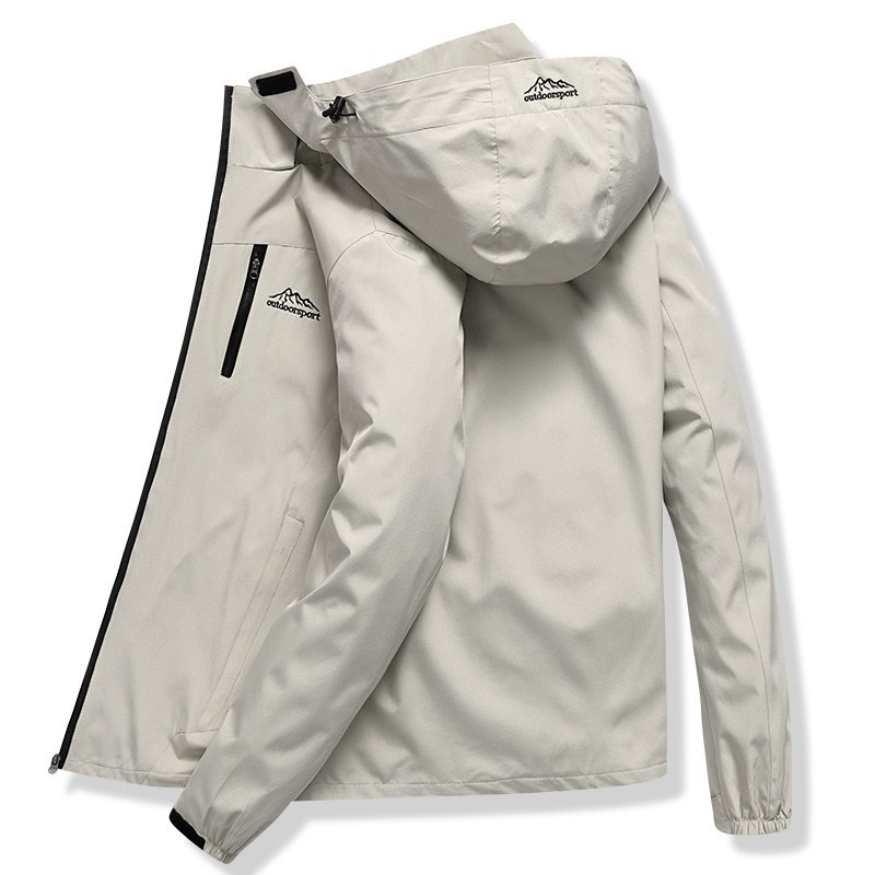 Casual Waterproof Jacket Men Spring Autumn Breathable Hooded Coat Outdoor Tourism Mountain Clothing Male Windbreaker Jacket 201218