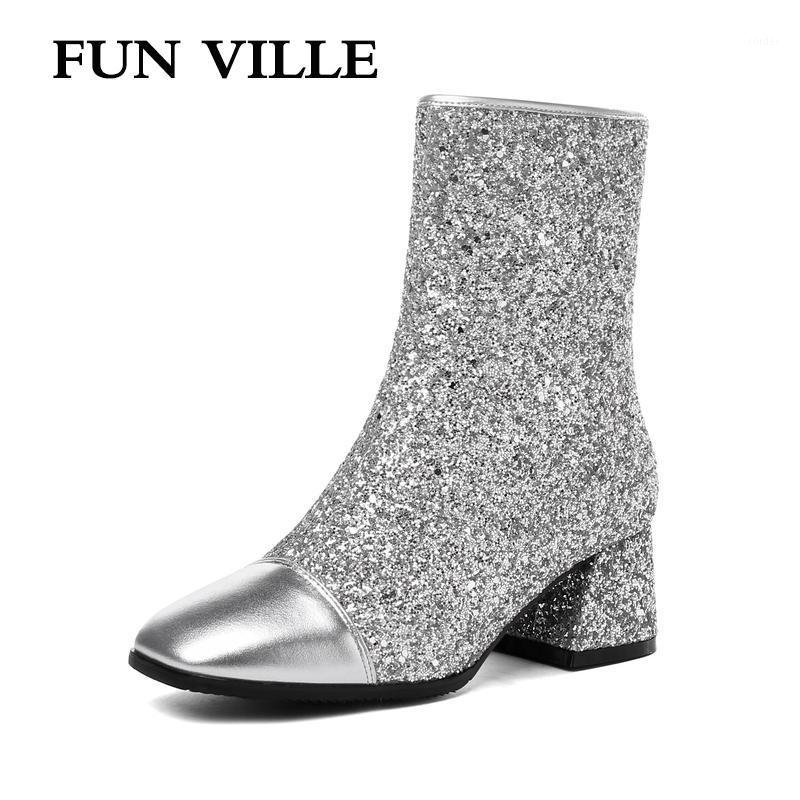 FUN VILLE 2020 Autumn winter New Fashion Women Ankle boots Genuine leather Boots sexy ladies Party shoes Square toe zipper 34-451, Silver with plush
FUN VILLE 2020 Autumn winter New Fashion Women Ankle boots Genuine leather Boots sexy ladies Party shoes Square toe zipper 34-451, Silver with plush