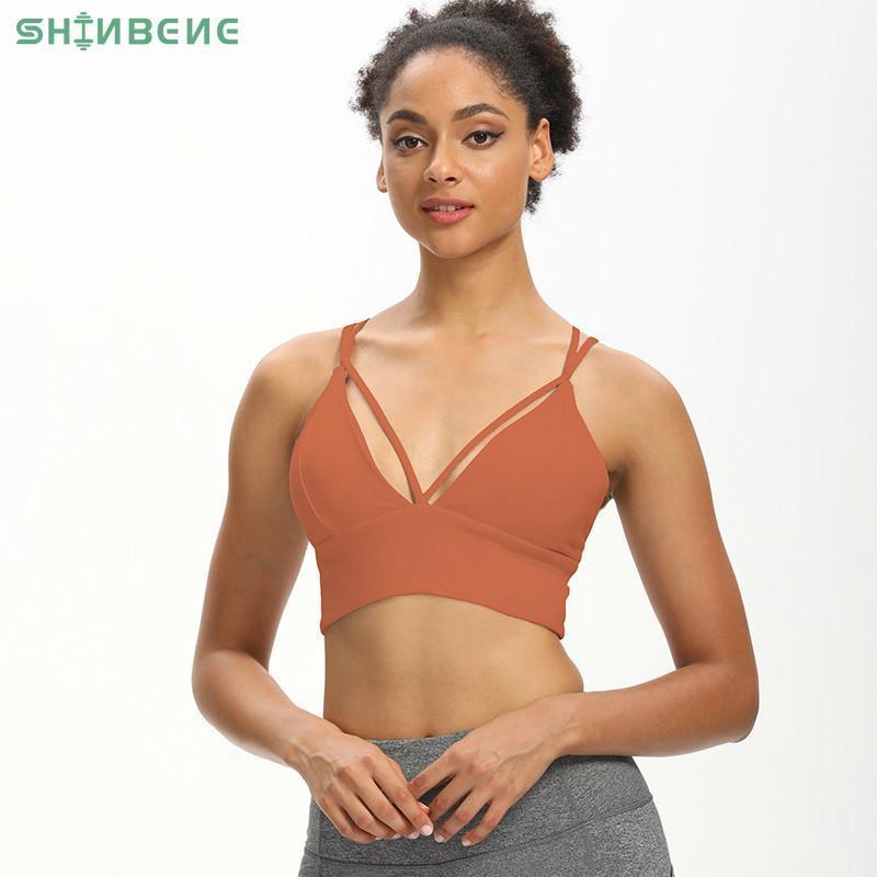 SHINBENE STRAPPY Second-skin Feel Gym Fitness Sports Bras Women Sexy Deep-V Anti-sweat Yoga Bras Athletic Workout Top Brassiere1, Black 
SHINBENE STRAPPY Second-skin Feel Gym Fitness Sports Bras Women Sexy Deep-V Anti-sweat Yoga Bras Athletic Workout Top Brassiere1, Black