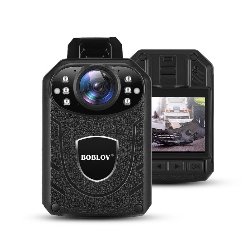 

Boblov KJ21 Body Worn Camera HD 1296P DVR Video Recorders 64GB Security Cam 170 Degree IR Night Vision Mini Camcorders