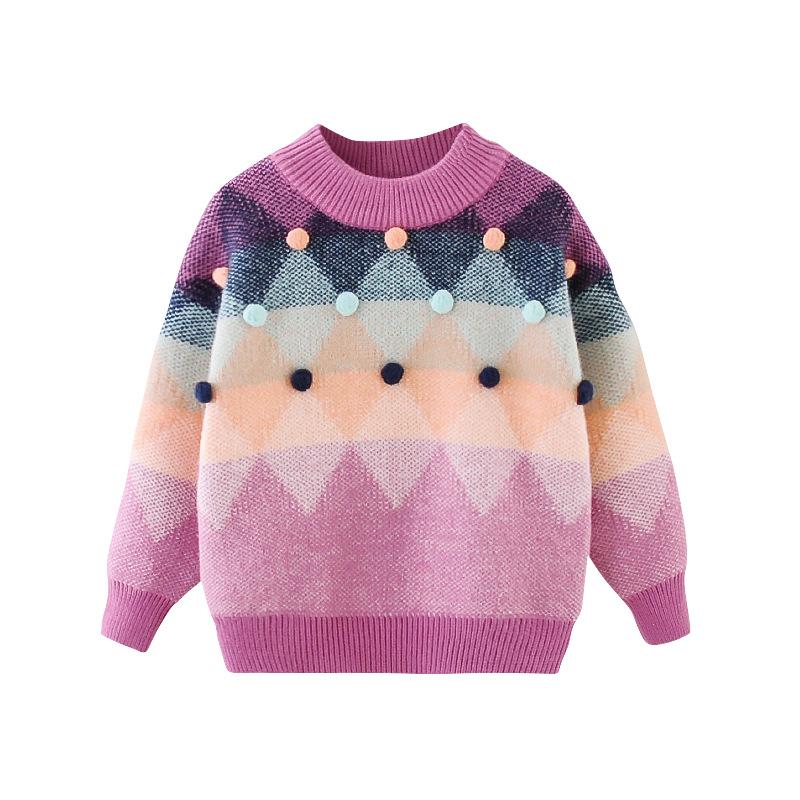 Contrast Color Sweater Coat Girl Clothing Winter Autumn Sweater Long Sleeve Clothes Pullover Girl Outwear Child Clothes, Purple
Contrast Color Sweater Coat Girl Clothing Winter Autumn Sweater Long Sleeve Clothes Pullover Girl Outwear Child Clothes, Purple