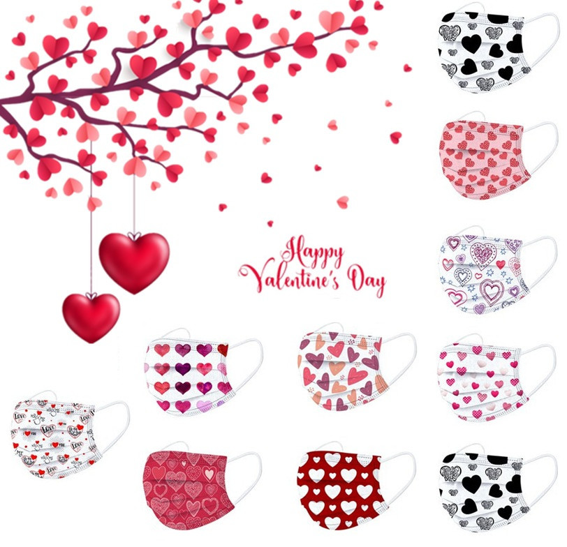 Fashion Disposable Mask Valentines Day Face Mask Adult Couple Dustproof Red Heard Love Breathable Mouth Mask loved pink red colorful Masks
Fashion Disposable Mask Valentines Day Face Mask Adult Couple Dustproof Red Heard Love Breathable Mouth Mask loved pink red colorful Masks