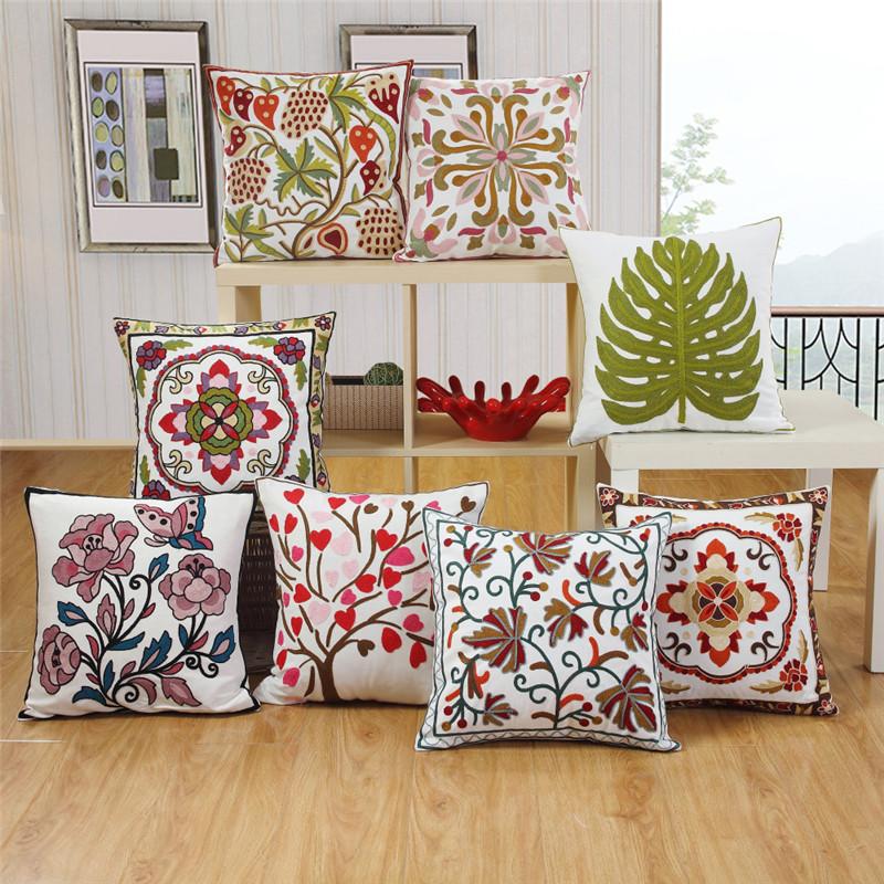 Floral Embroidery Cotton Cushion Cover Tree Leaf Decorative Cushions for Sofa Throw Pillows 45x45 Pillowcases Home Decor, 10578-026
Floral Embroidery Cotton Cushion Cover Tree Leaf Decorative Cushions for Sofa Throw Pillows 45x45 Pillowcases Home Decor, 10578-026