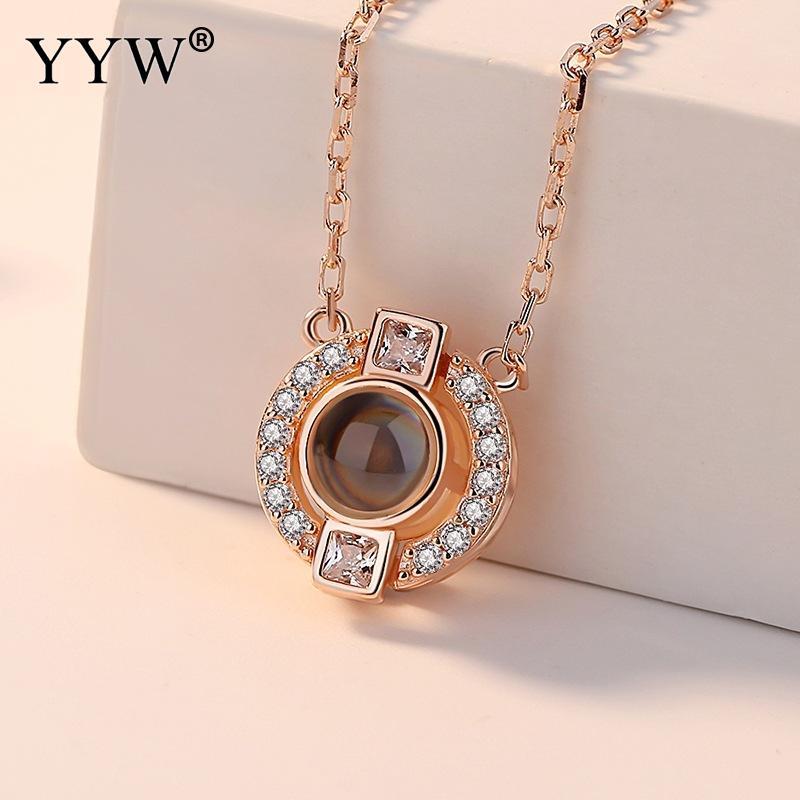 2020 New Arrival Women Necklace Rhinestone Crystal 100 Languages I Love You Projection Pendant Necklace Romantic Valentine Gift
2020 New Arrival Women Necklace Rhinestone Crystal 100 Languages I Love You Projection Pendant Necklace Romantic Valentine Gift