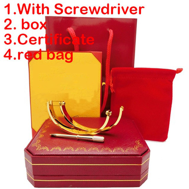 316L TiTitanium Cartier Love Bangles Bracelets Luxury Wristband Screw Bangle Rose Gold Couple Bracelet For Lover 4 Stones with box 15-22cm
316L TiTitanium Cartier Love Bangles Bracelets Luxury Wristband Screw Bangle Rose Gold Couple Bracelet For Lover 4 Stones with box 15-22cm