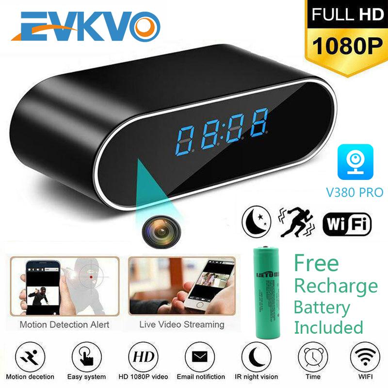 EVKVO 1080P HD Clock Camera WIFI Control Concealed IR Night View Alarm Camcorder PK Z10 Digital Clock Video Camera Mini DV DVR
EVKVO 1080P HD Clock Camera WIFI Control Concealed IR Night View Alarm Camcorder PK Z10 Digital Clock Video Camera Mini DV DVR