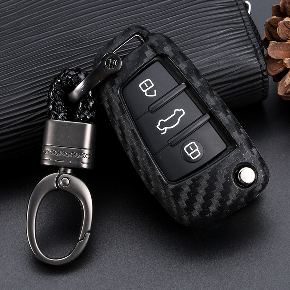 Car Keyfob Key Case Cover Holder Bag Holder Fit For Audi A1 A3 S3 A6 S3 Q3 Q7 3 Button Fold Key Case keyshell, Black
Car Keyfob Key Case Cover Holder Bag Holder Fit For Audi A1 A3 S3 A6 S3 Q3 Q7 3 Button Fold Key Case keyshell, Black